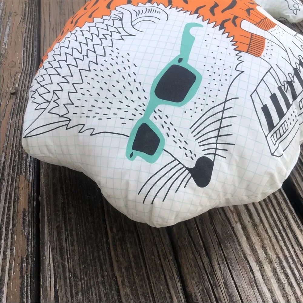 IKEA Thorine Hedgehog Pillow Playing Keyboard Piano Plush 17x12 Orange Black NEW